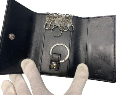 2665 Gucci GG Gucci Guccissima 6-Ring Key Case with Key Ring 473824 Leather Pre-Owned