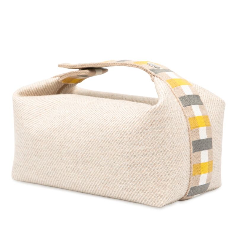 Hermes Brid A Black Au Carré PM Segur Silver Hardware Cotton Women Hermes