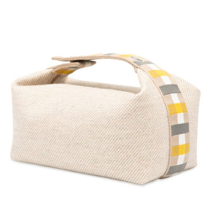 Hermes Brid A Black Au Carré PM Segur Silver Hardware Cotton Women Hermes