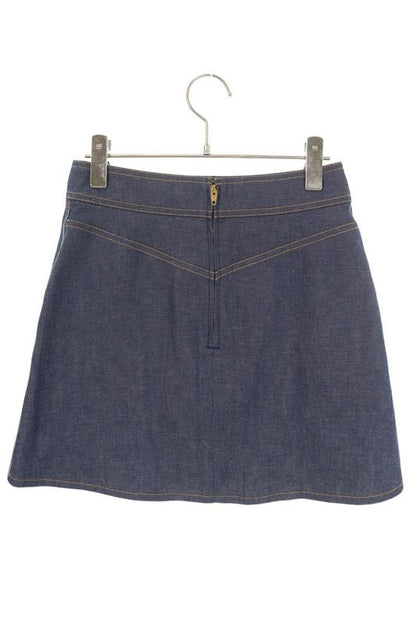 Celine Rj0330842 Trapeze Denim Mini Skirt Women 27