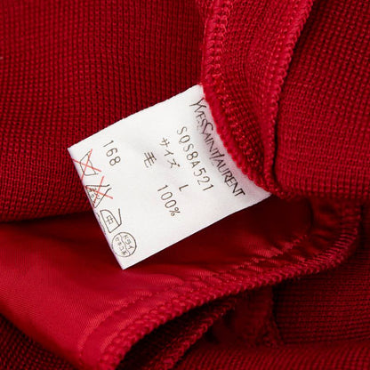 Saint Laurent Knit Dress Size: L Red Wool Women's Saint Laurent