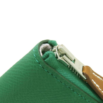 Hermes Azap Silk Inn Compact Silver Hardware Coin Case Epson Women