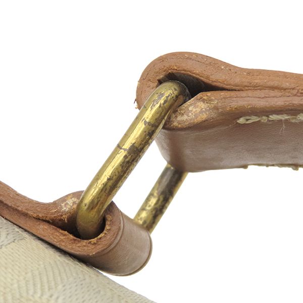 Christian Dior 2way Bag Trotter 2way Handbag Canvas Leather Beige Gold Hardware