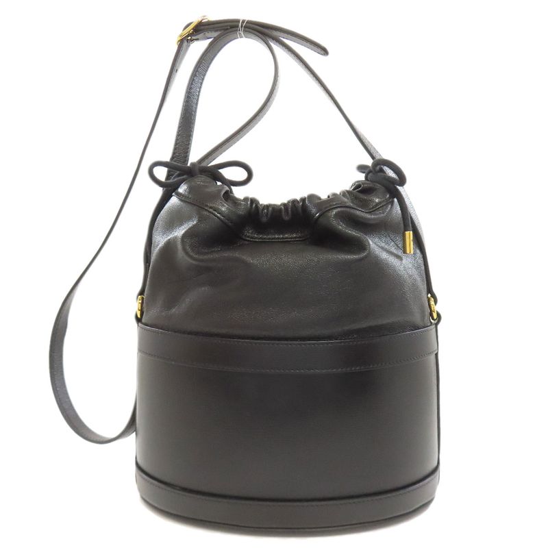 Gucci 602118 Horsebit Bucket Bag Tote Leather Women