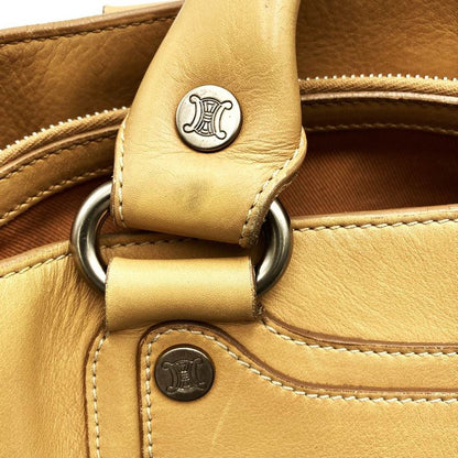 Celine CE00 13 Boogie Bag Handbag Beige Leather Women Men Fashion