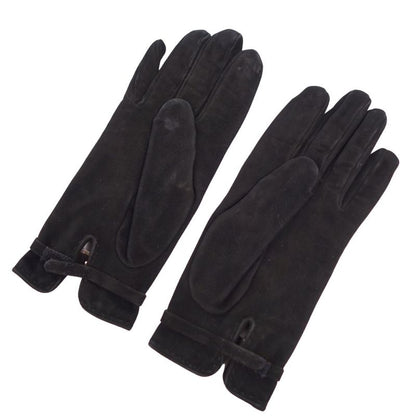 Hermes Gloves H Logo Hardware Suede Leather Rede