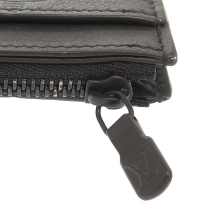 Louis Vuitton Coin Card Holder Monogram Shadow M82245 IC Chip Black Coin Case