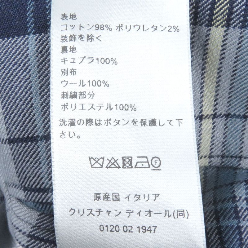 DIOR Homme 2025 513c350a6471 Logo Embroidery Checkered Back Double Face