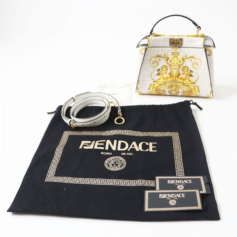 Fendace Fendi X Versace Collaboration 8bn244 Mini Peekaboo