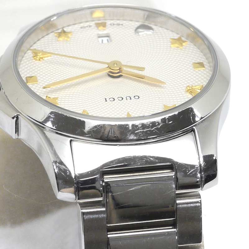 Gucci G-timeless 126.5 Ladies Quartz SS Silver Dial
