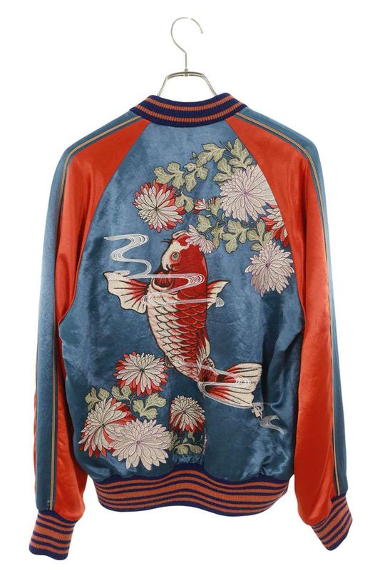 Gucci 473008 Z726b Embroidered Scajon Jacket Blouson Men's 48