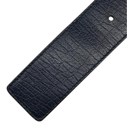 Gucci 114984 Belt Accessories Small Interlocking G Stripe Leather Canvas Navy