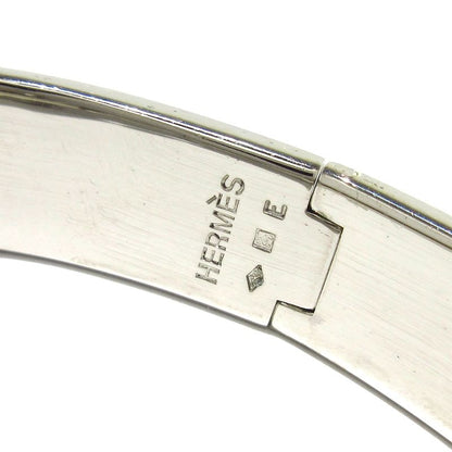 Hermes Bangle Click H Silver X Red