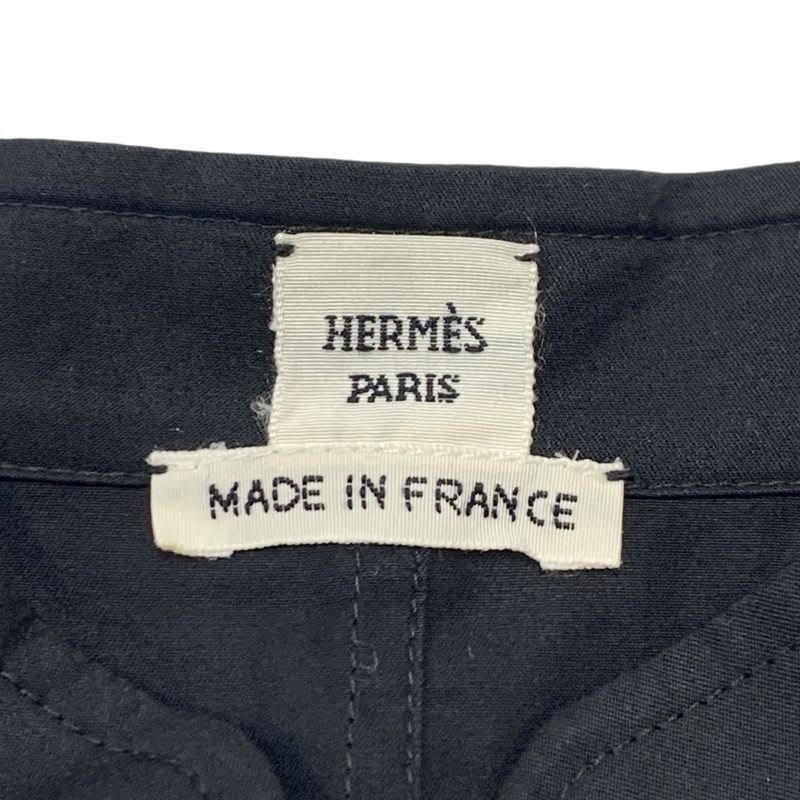 Hermes Dress Cotton Black Embroidery Shirt