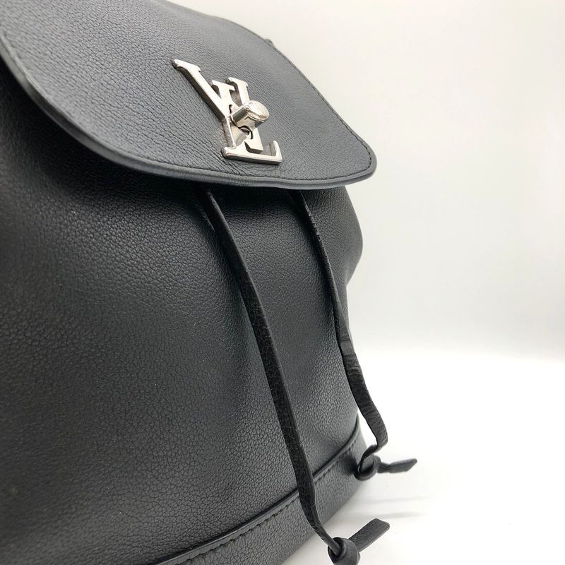 Louis Vuitton Lock Me Backpack M41815 Backpack Daypack Leather Black Women