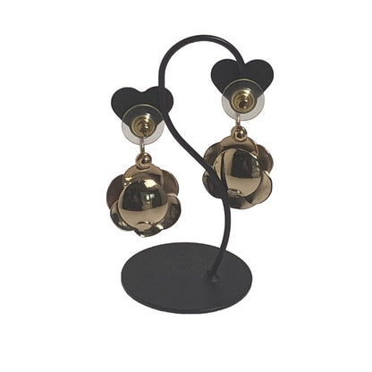 Chanel Coco Mark 02P Large Shaking Hoop Earrings Camellia Earrings Chanel