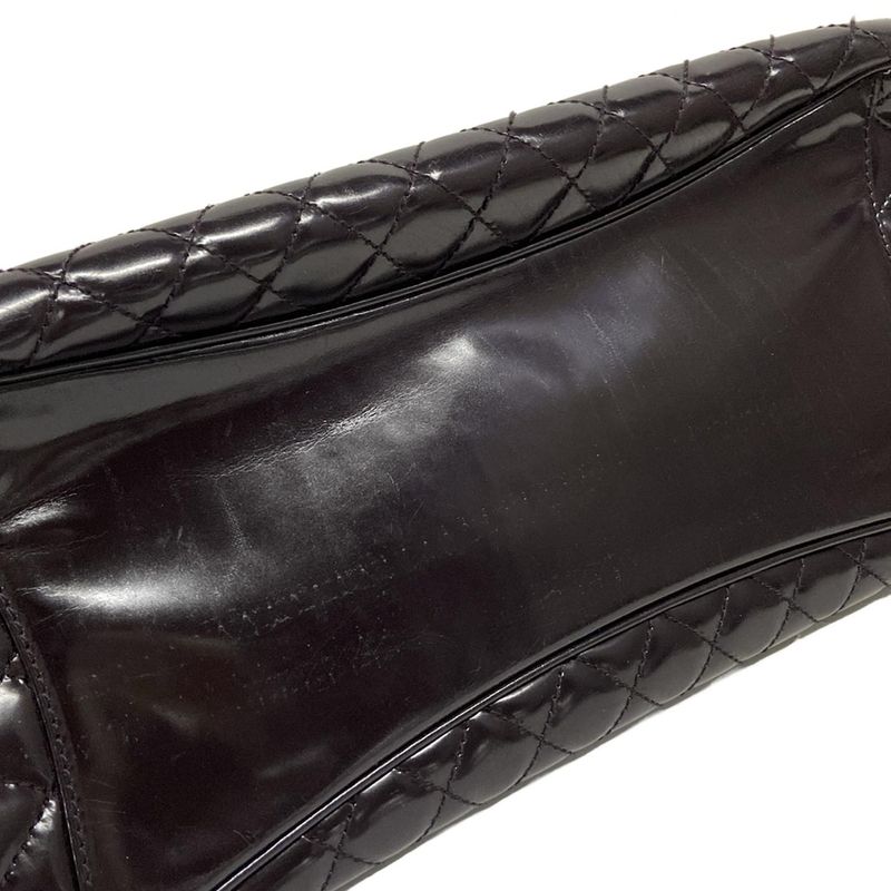 Chanel Shoulder Bag Matelasse Dark Purple Chain Shoulder / Silver Hardware