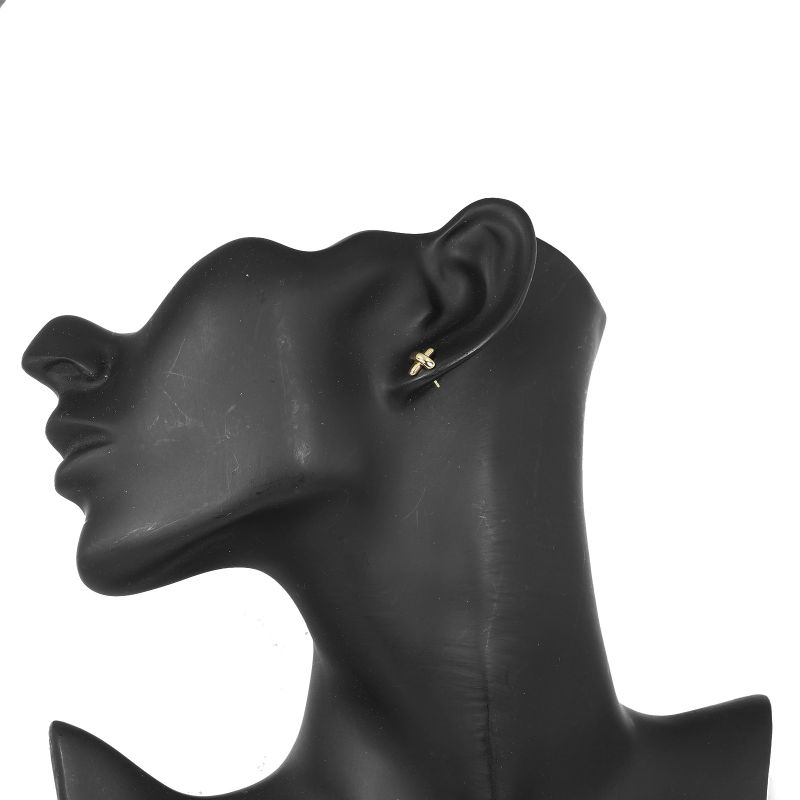 Tiffany & Co Cross Stitch 18K Yellow Gold Ladies 2.73g Earrings