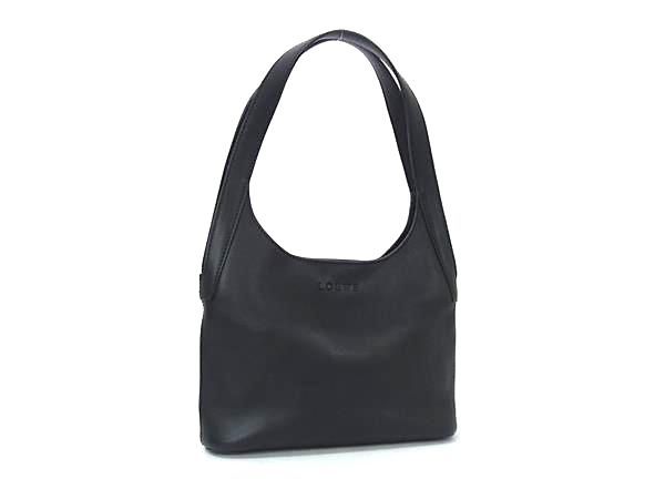 Loewe Leather Mini Handbag Tote Bag Shoulder Women's Black Fm6088