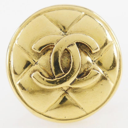 Chanel Coco Mark Matelasse Vintage Gold Plated Ladies 18.1g Earrings