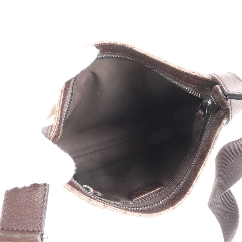 Gucci GG Canvas Leather Shoulder Bag Crossbody Messenger Business Commuter Tote