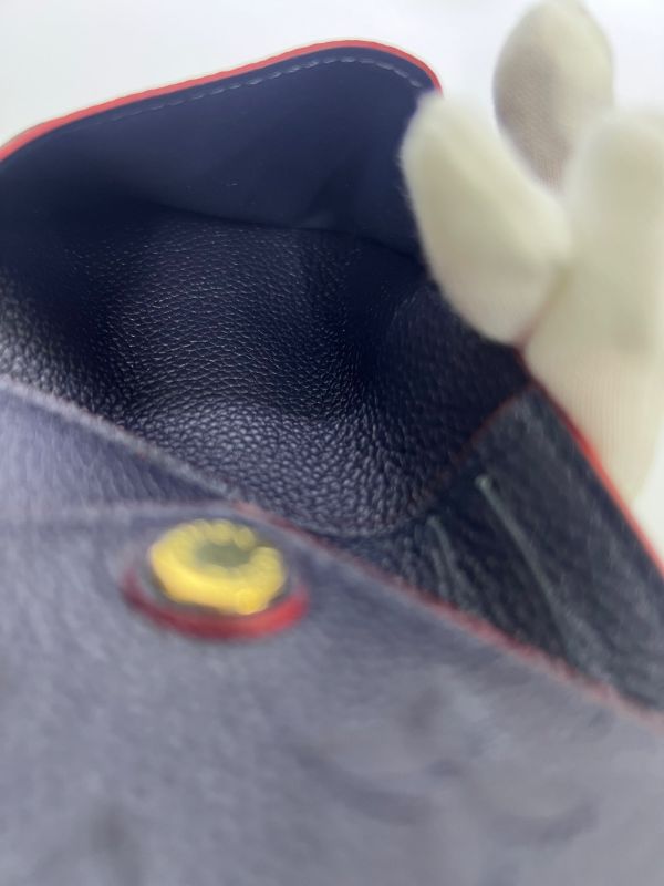 Louis Vuitton Wallet Monogram Empreinte Trifold Wallet Navy Leather M64577