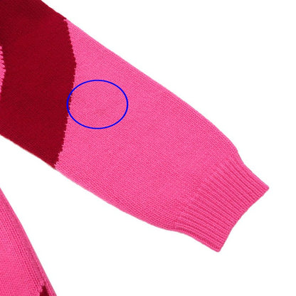 Gucci Long Sleeve Knit S Size Pink 563519 Seater 100% Wool Long Sleeve