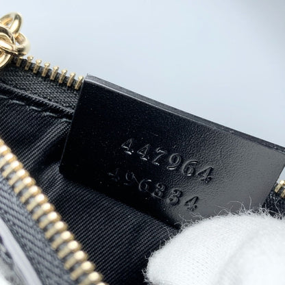 Gucci Coin Case with Key Ring 447964 1000 Black