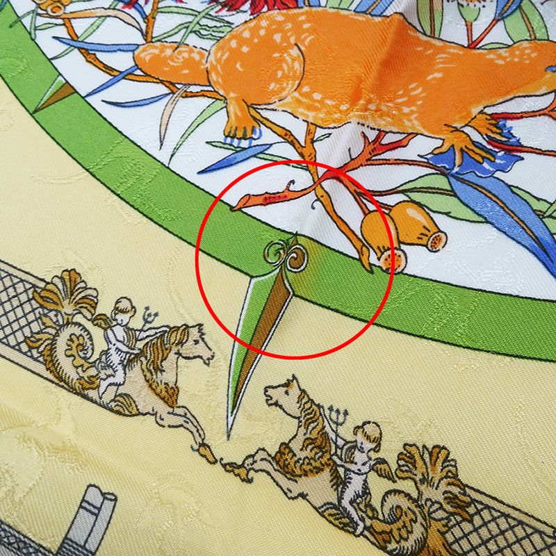 Hermes Scarf Women's Brand Carré 90 LE Geographe Geographer Silk Yellow Large