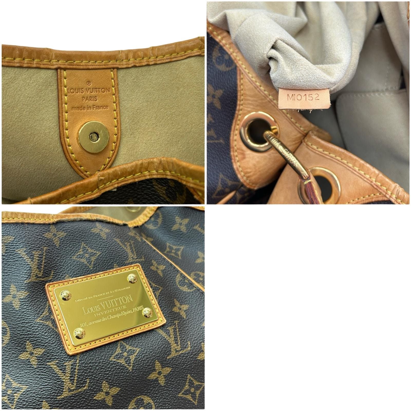 Louis Vuitton Monogram Galliera PM Tote Bag M56382 Brown