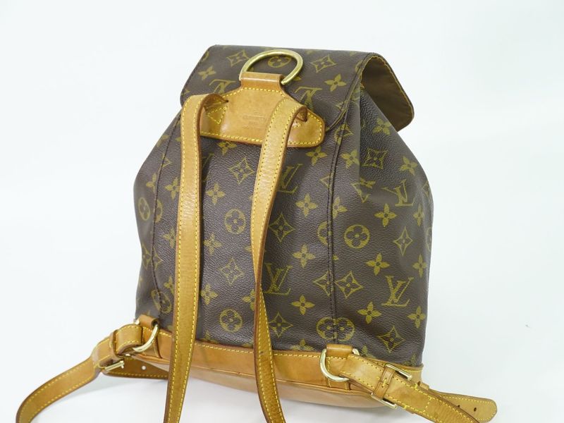 Authentic Louis Vuitton LV Montsouris MM Backpack Sac Backpack Monogram Brown