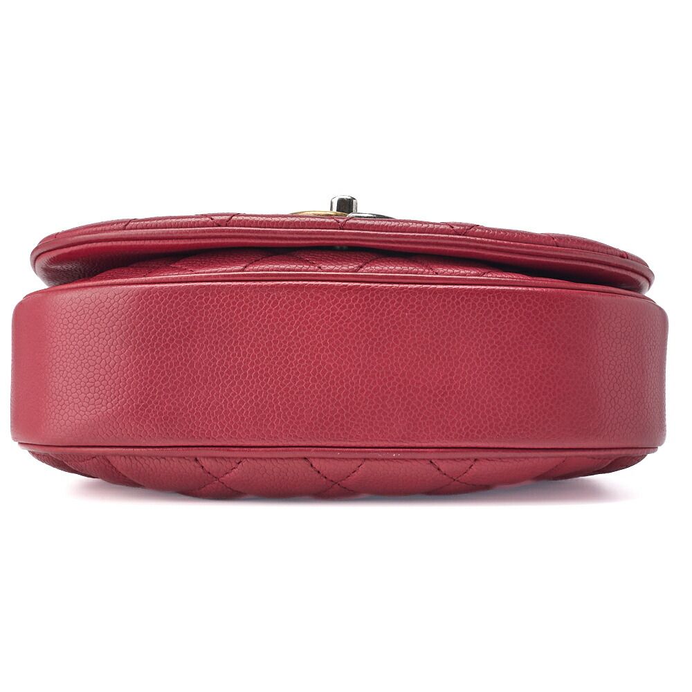 Chanel Shoulder Bag Tote Bag Matelasse Full Flap Chain Shoulder Caviar Skin Red