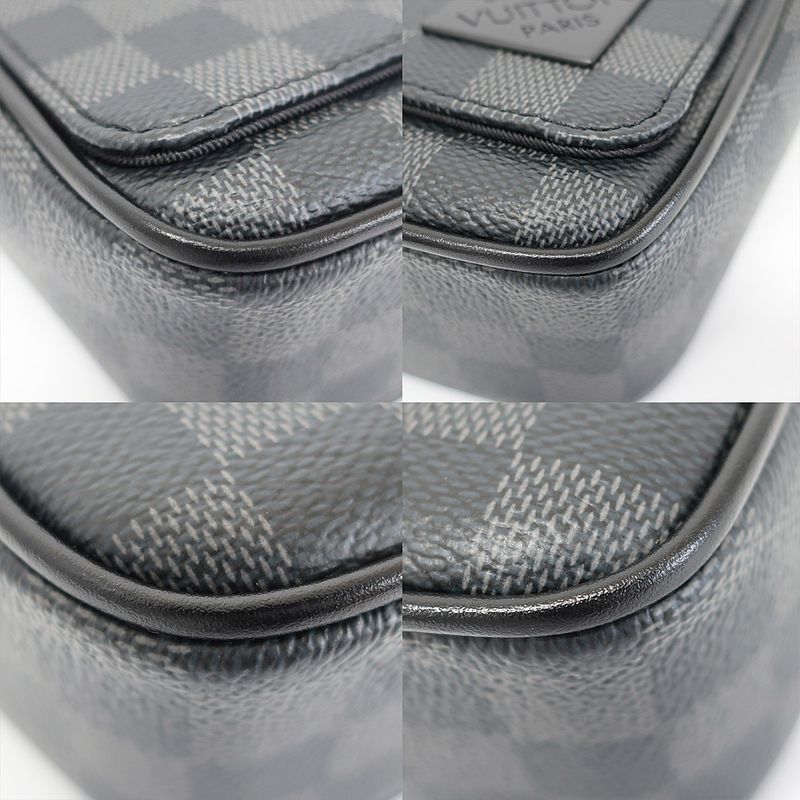 Louis Vuitton District PM Damier Graphite N42710 Shoulder Bag Black