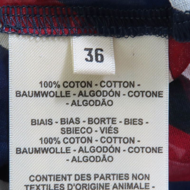 Hermes 23SS 3e3500de 100% Cotton Canoe Pareo Tunic Dress With Belt Multi 36