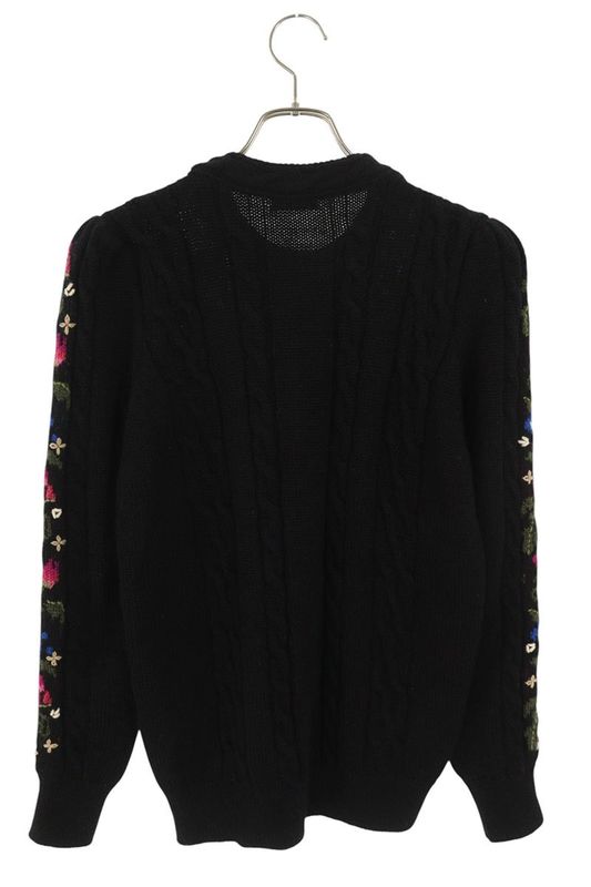 Saint Laurent Paris 527296 Ya2te Flower Embroidery Cable Knit Men's M