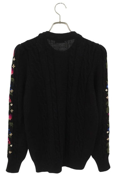 Saint Laurent Paris 527296 Ya2te Flower Embroidery Cable Knit Men's M