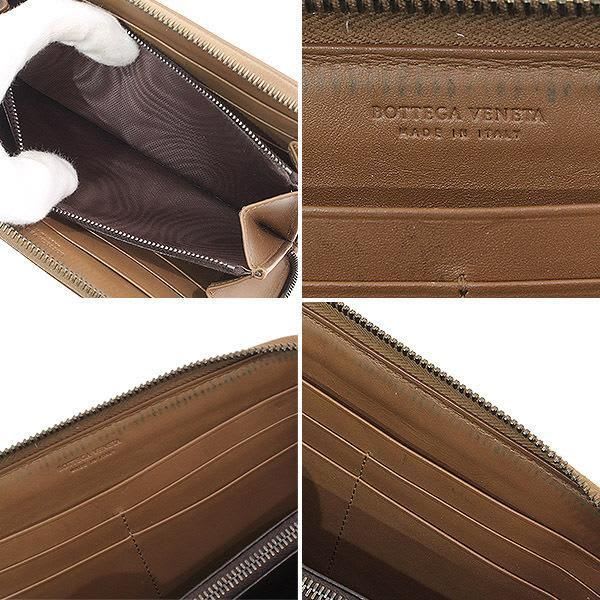 Bottega Veneta Intrecciato Leather Zip Around Design Wallet Long