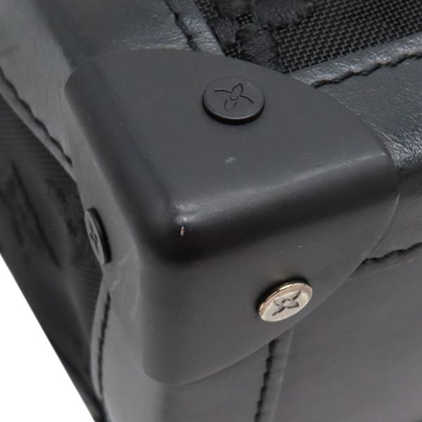 Louis Vuitton Shoulder Bag Soft Trunk Monogram Mesh Black Hardware Black M53964