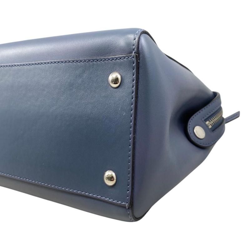 Fendi Handbag Shoulder Bag Dotcom 8bn293 Calf Leather Navy Blue Pink Beige Fendi