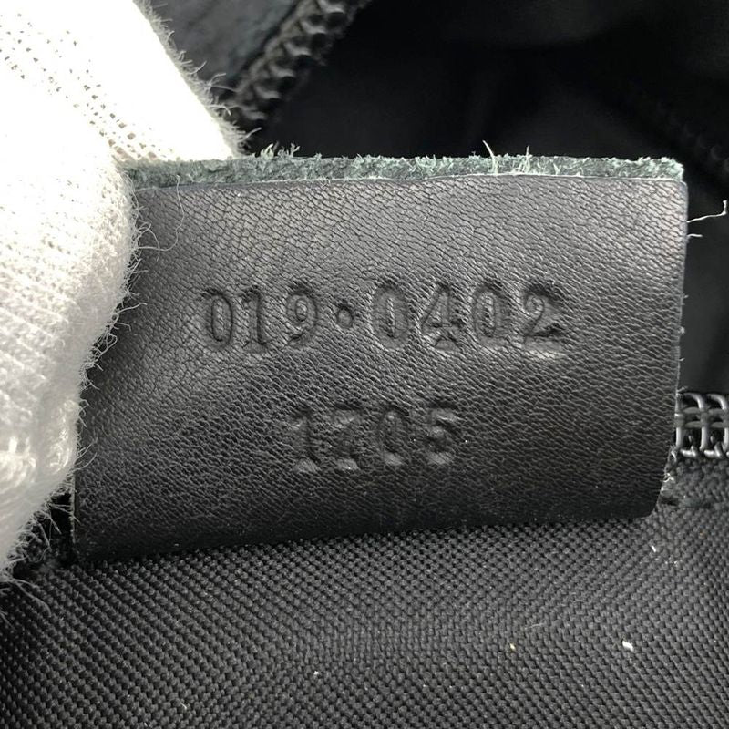 Gucci 019 0402 Tote Handbag GG Canvas Leather Black Simple Casual Ladies Men