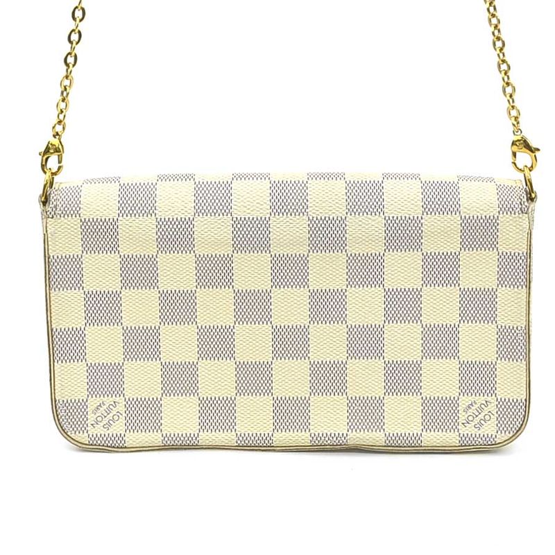 Louis Vuitton Chain Wallet Damier Azure Pochette Felicie N40491