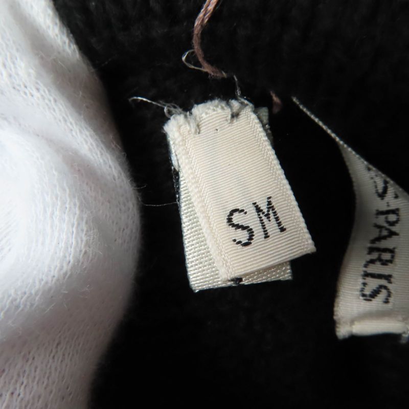 Hermes 100% Cashmere Margiela Period H Logo Knit Gloves Black SM Made In Italy