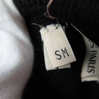 Hermes 100% Cashmere Margiela Period H Logo Knit Gloves Black SM Made In Italy