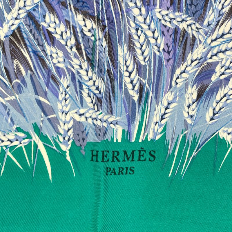 Hermes Carre 90 Lapins DANS UN Champ DE Wheat Field And Rabbit Blue And