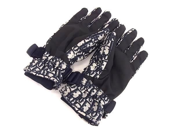 Christian Dior Christian Dior Trotter 100% Polyester Gloves Size S Navy Av8785