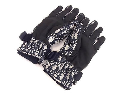 Christian Dior Christian Dior Trotter 100% Polyester Gloves Size S Navy Av8785