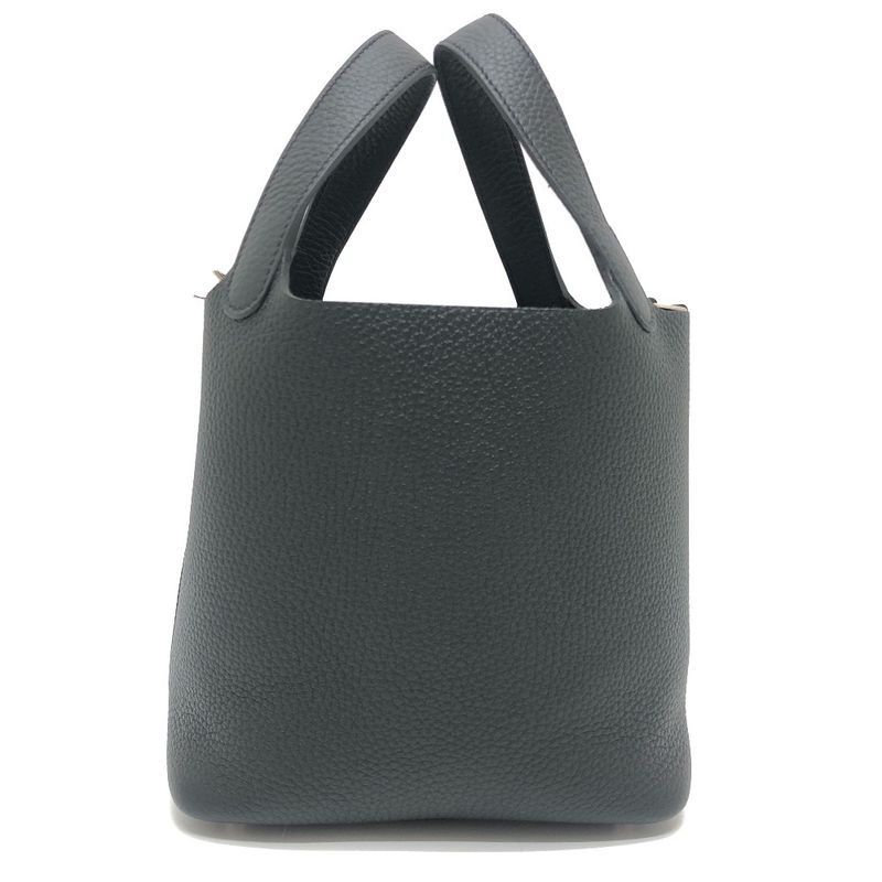 Hermes Handbag Picotin Lock PM Picotin PM Taurillon Clemence Svhardware Black