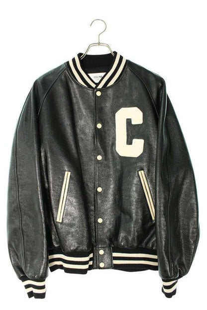 Celine 2ec24132o Oversized Teddy Leather Jacket Men's 48