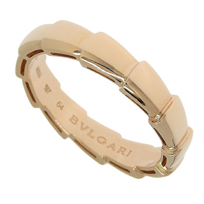 Bvlgari Bulgari Serpenti Viper Ring 18K Pink Gold 750 Pink Gold #64 Equivalent