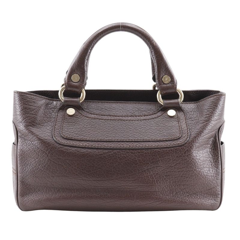 Celine Boogie Bag 134023 Leather Dark Brown Ladies Handbag
